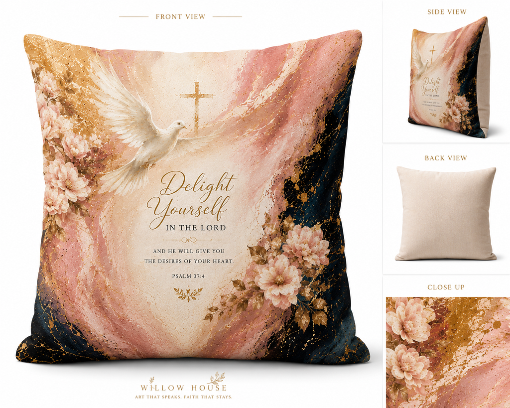Delight Yourself In The Lord Throw Pillow