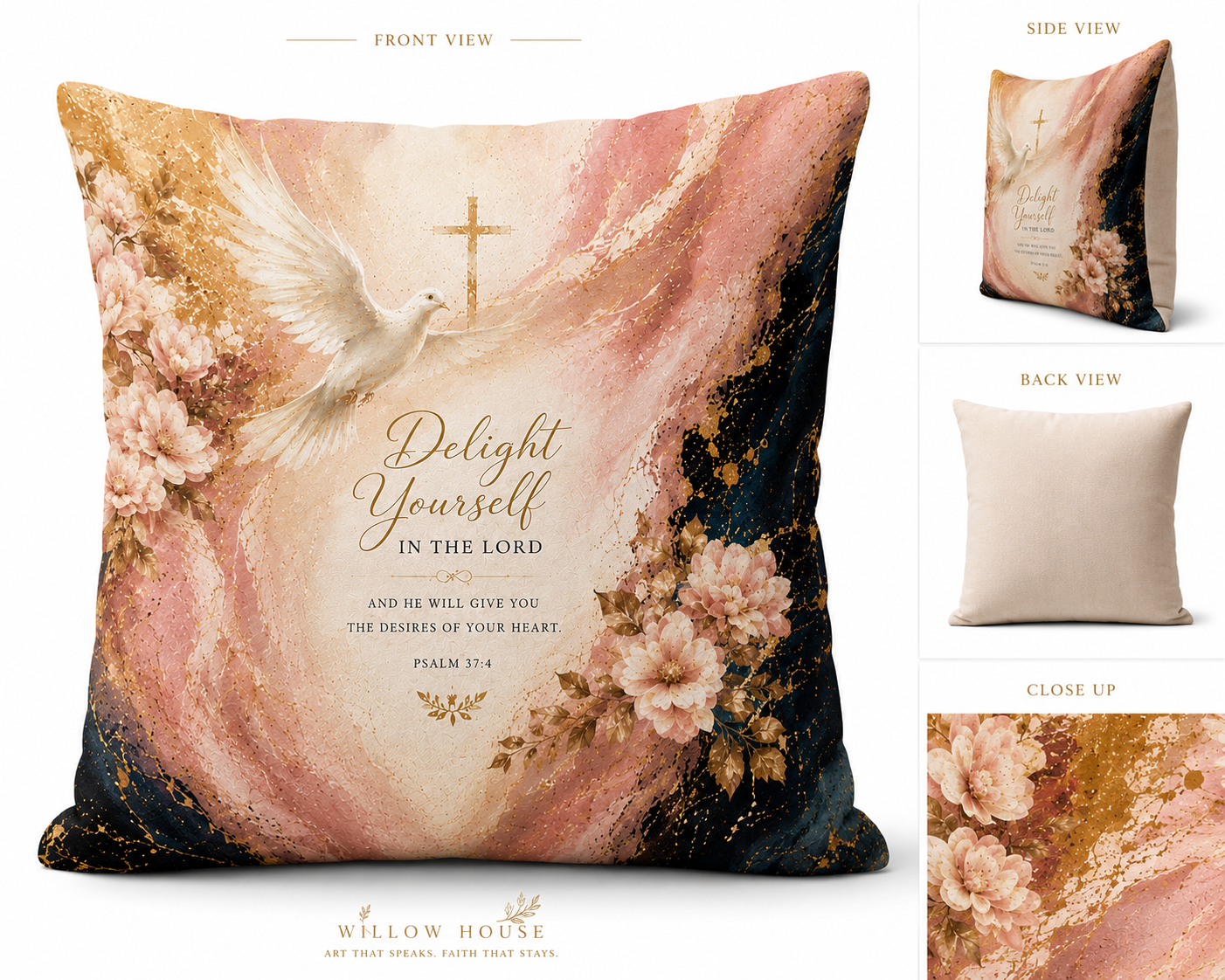 Delight Yourself In The Lord Throw Pillow