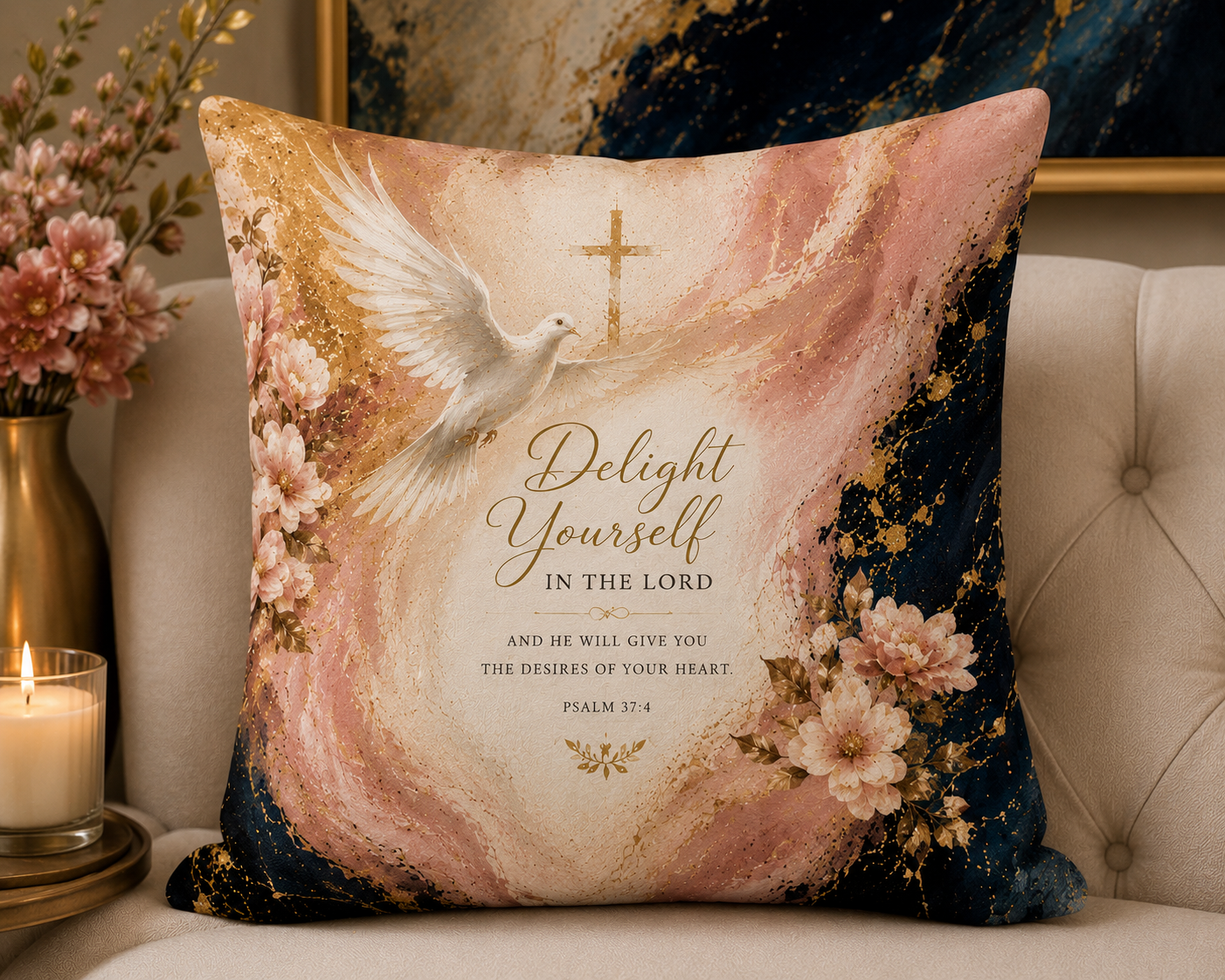 Delight Yourself In The Lord Throw Pillow